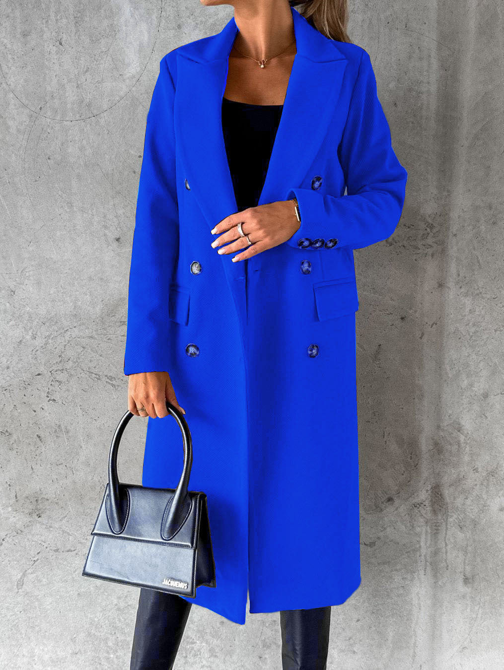 Long Coat Femme – Élégance d’Hiver Double-Boutonnage - Paris Aura