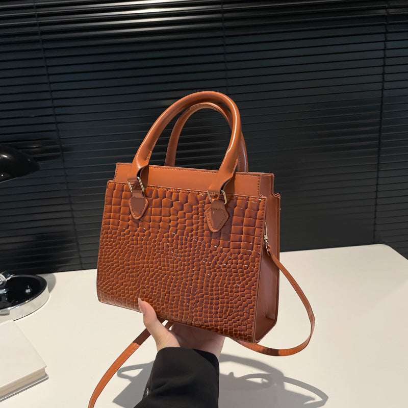 Sac à Main de Commuter Grande Capacité avec Motif Crocodile