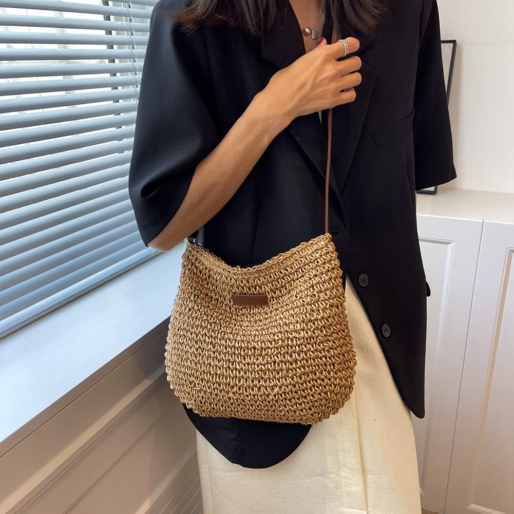 Clara – Sac Fourre-Tout Tressé de Vacances - Paris Aura