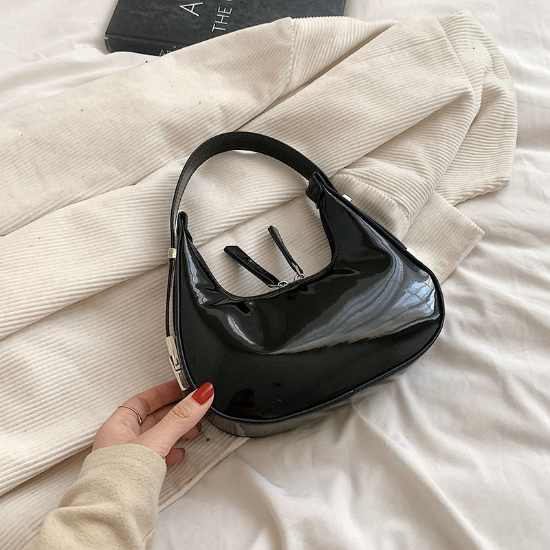 Sac Épaule Femme en Similicuir Vernis – Élégance Rétro & Tendance Urbaine - Paris Aura