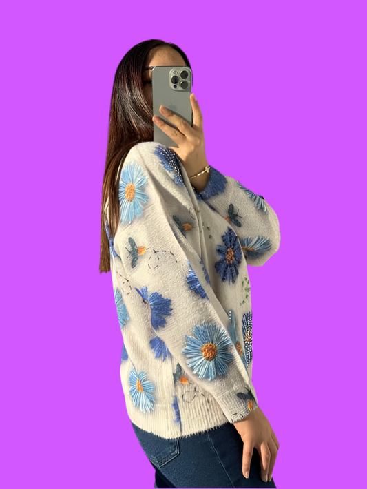 Pull Luxe Cristaux – L’Éclat de l’Hiver