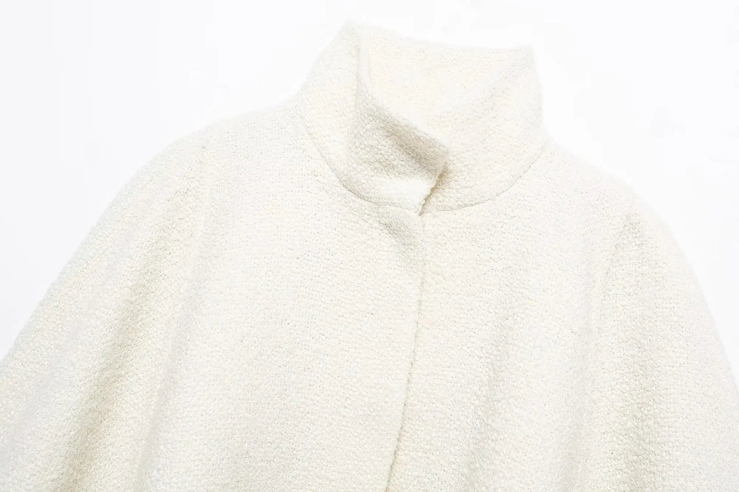 Manteau Cape Femme 2025 Laine Col Montant Vintage