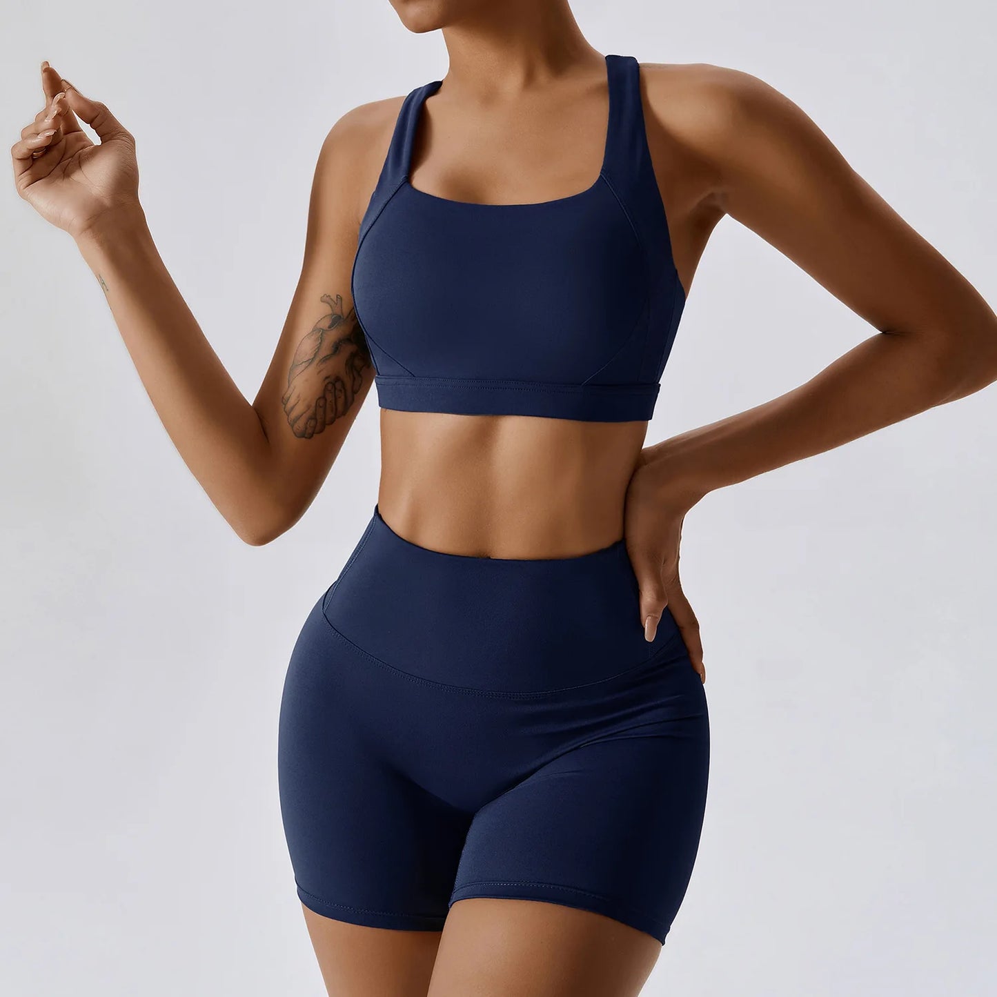 Ensemble 2 pièces sport femme – Brassière gainante & legging taille haute - Paris Aura
