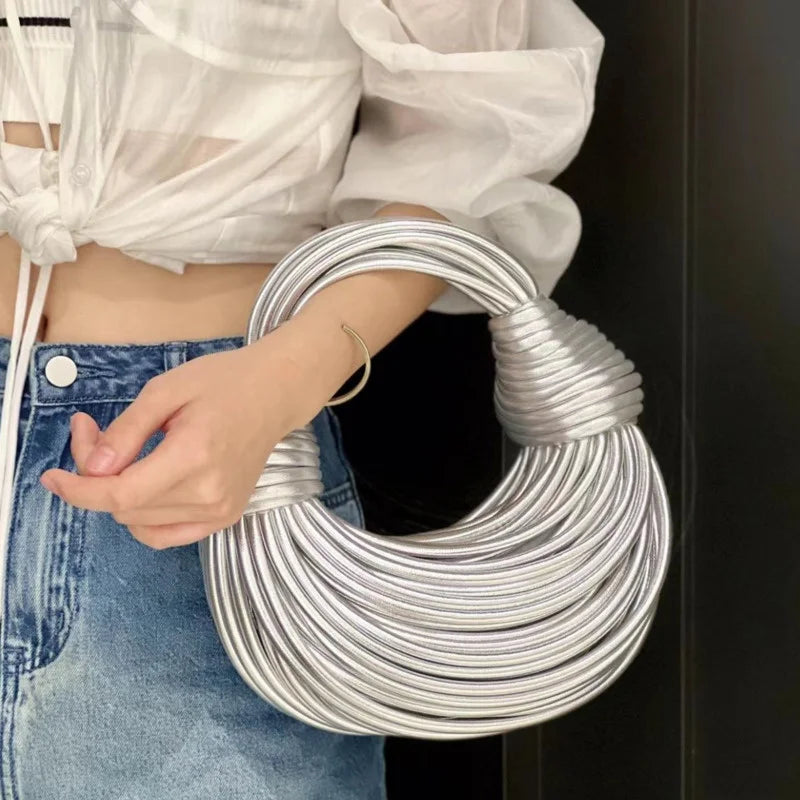 Sac Luxe Hobo Tressé – Édition Gold & Silver - Paris Aura