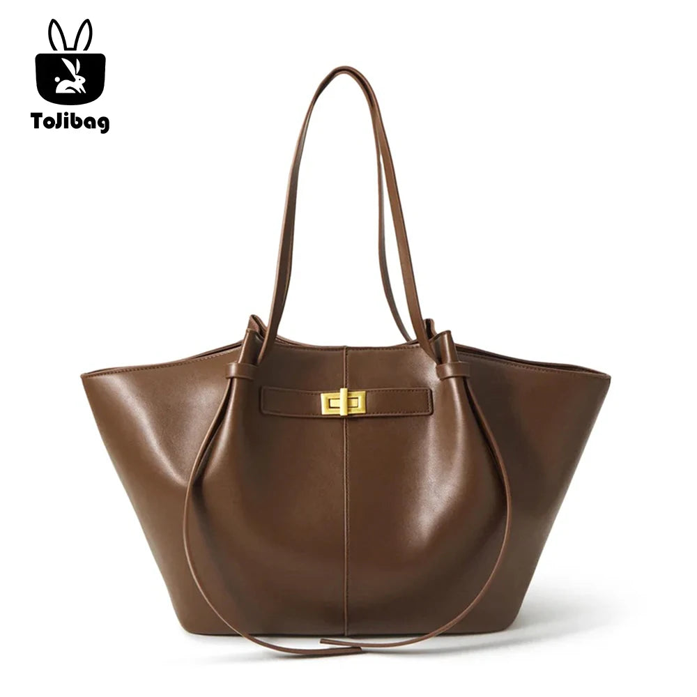 👜 Sac Cabas Luxe 2025 – Simili Cuir Premium & Fermoir Métal Vintage - Paris Aura