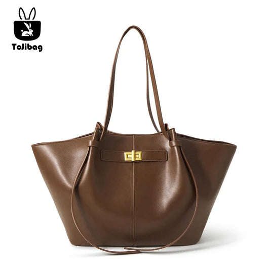 👜 Sac Cabas Luxe 2025 – Simili Cuir Premium & Fermoir Métal Vintage - Paris Aura