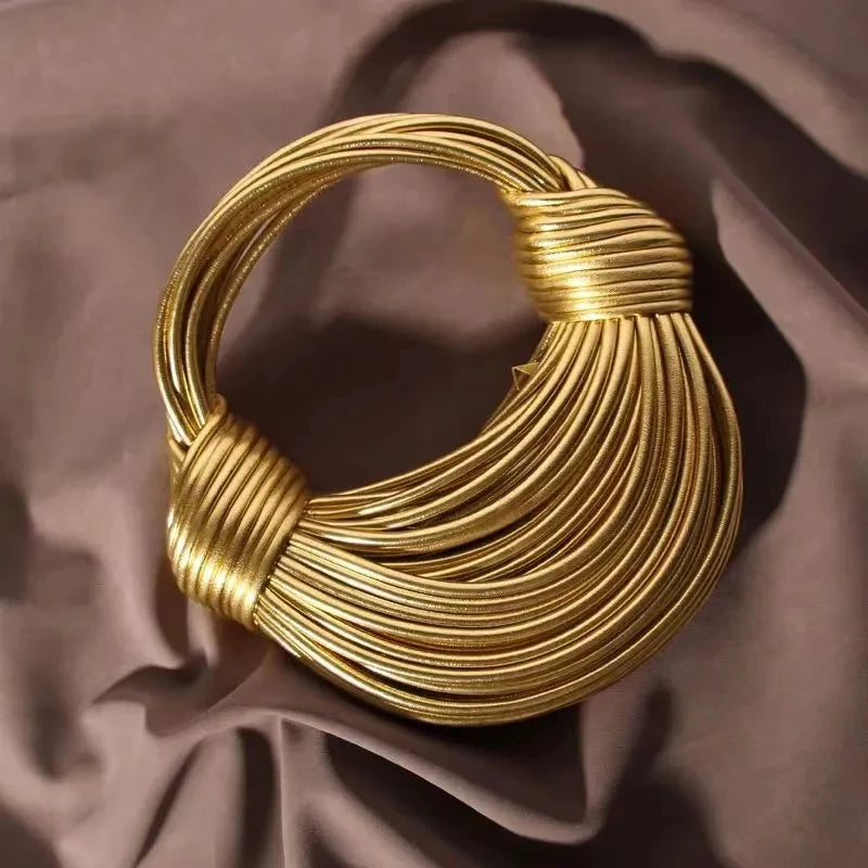 Sac Luxe Hobo Tressé – Édition Gold & Silver - Paris Aura