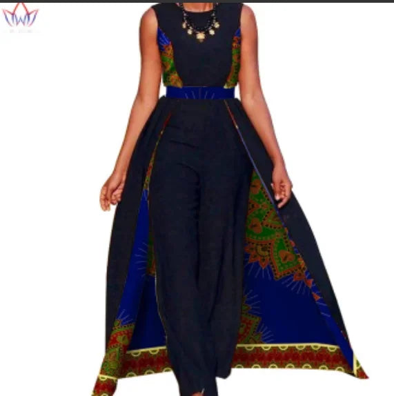Aminata – Ensemble Africain Robe & Foulard en Coton Wax - Paris Aura