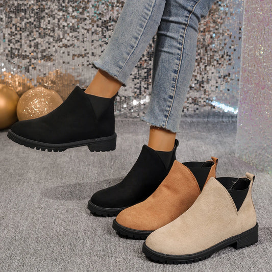 Lise – Bottines Chelsea à Talon Sculpté
