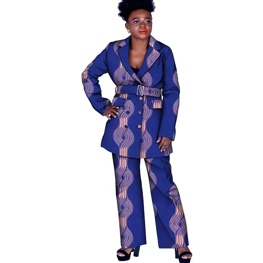 Aminata – Ensemble Africain Robe & Foulard en Coton Wax - Paris Aura