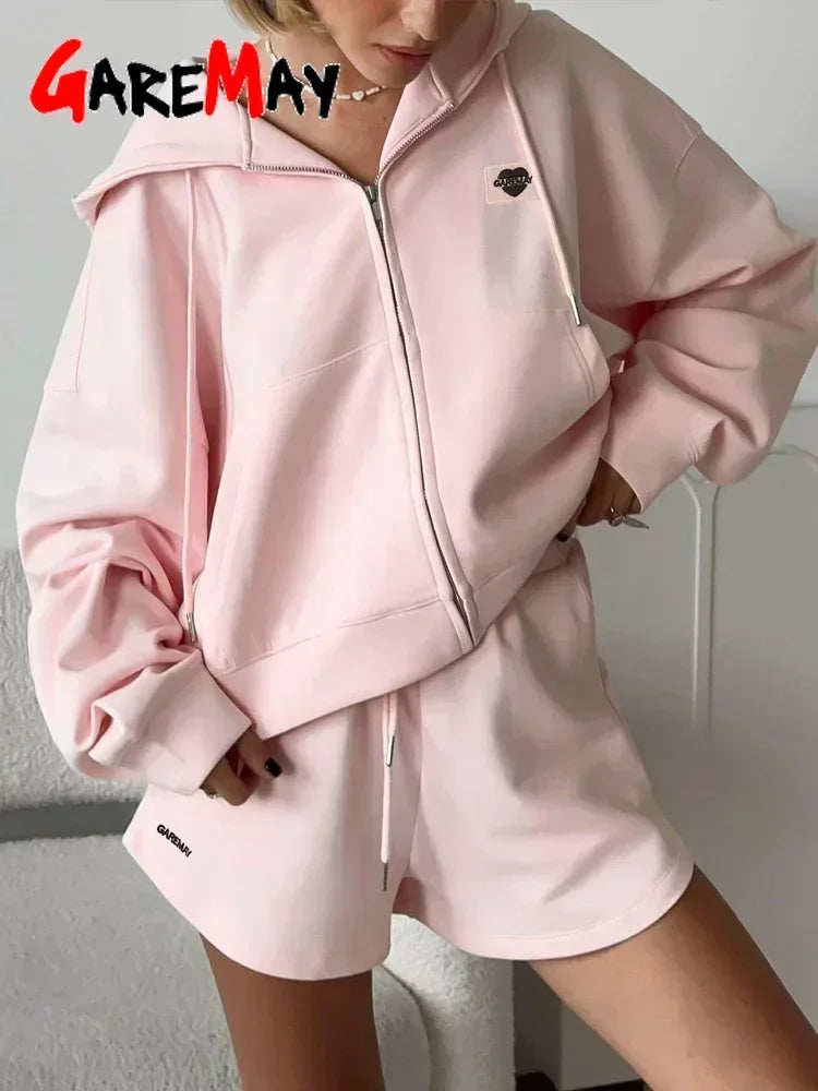 Ariane — Ensemble coton oversize rose - Paris Aura