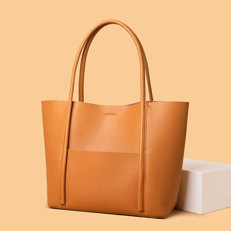 Sac Cabas Femme en Cuir Véritable – Grand Format Élégant 2025 - Paris Aura