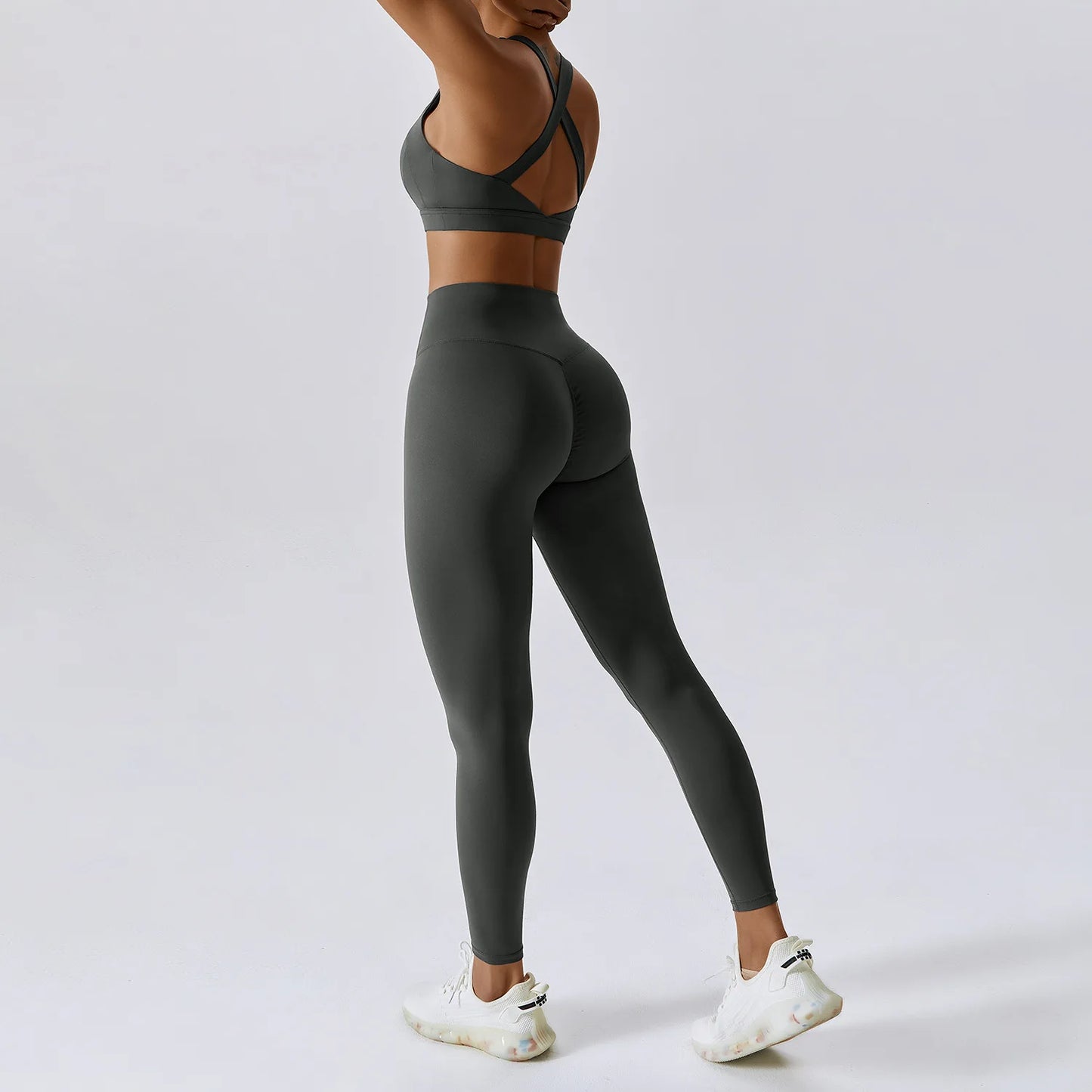 Ensemble 2 pièces sport femme – Brassière gainante & legging taille haute - Paris Aura