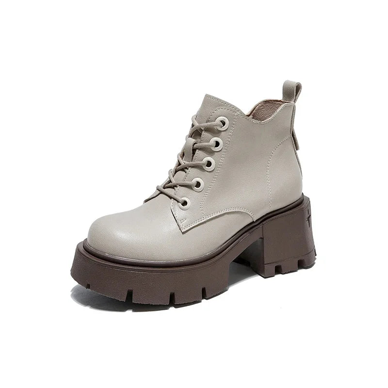 Bottines Élégance – Cuir Véritable à Talon Carré - Paris Aura