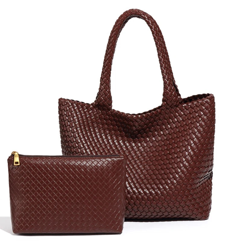 Sac Cabas Tissé Grande Capacité – Élégance & Tendance - Paris Aura