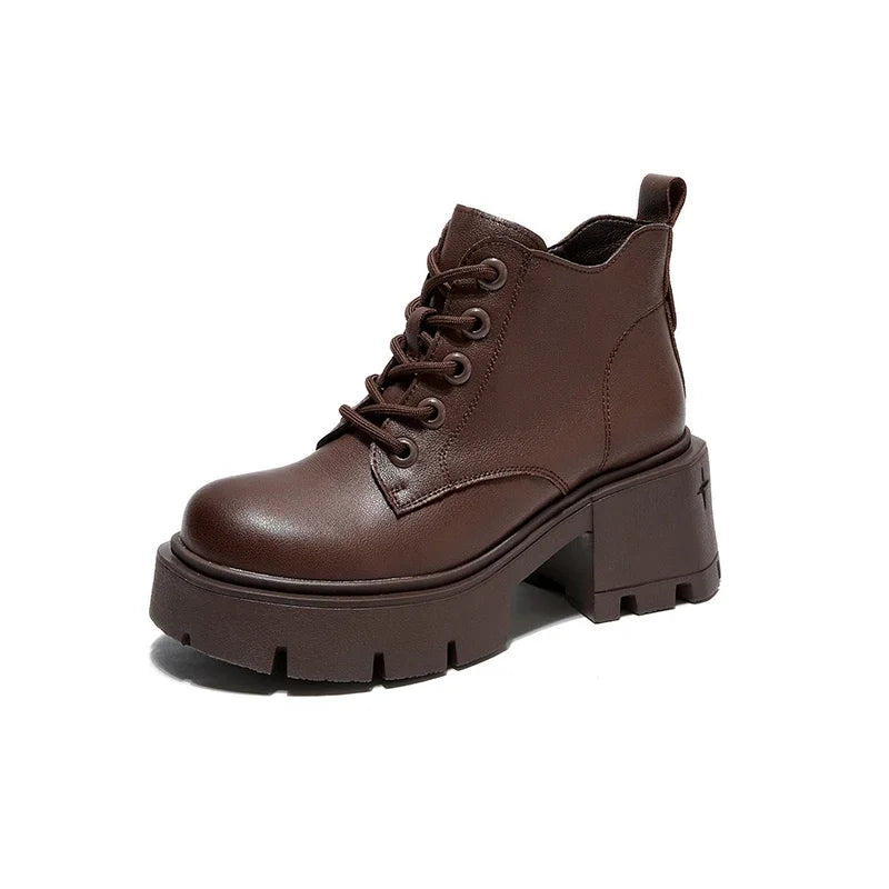 Bottines Élégance – Cuir Véritable à Talon Carré - Paris Aura