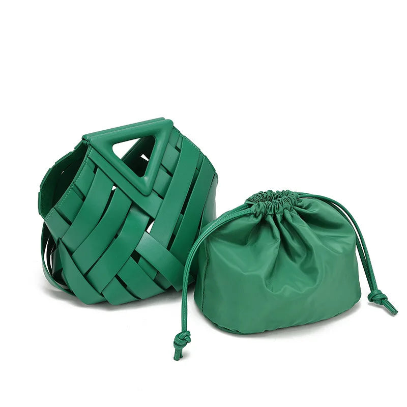 Sac Tressé Hollow PU – L’alliance du style et de la légèreté