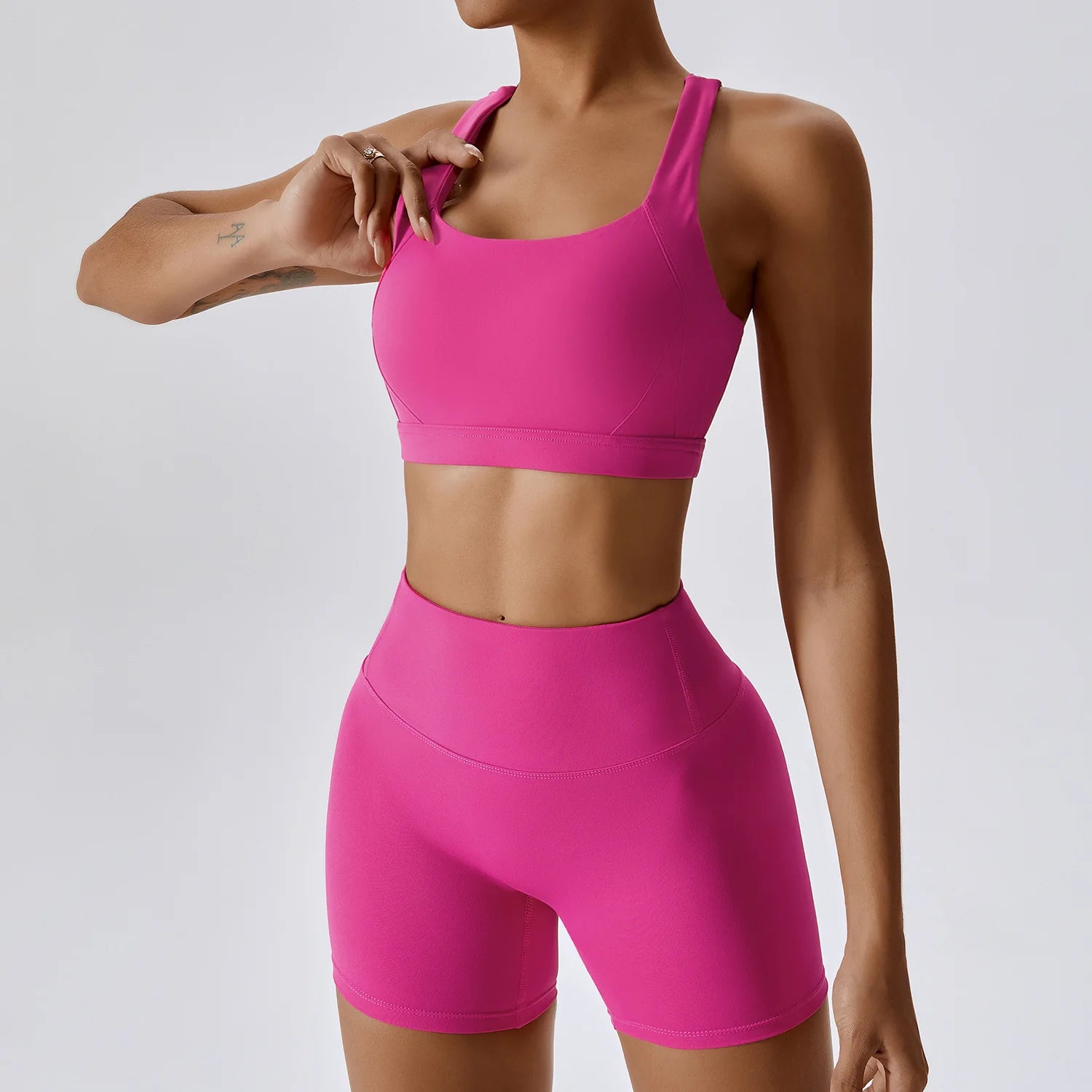 Ensemble 2 pièces sport femme – Brassière gainante & legging taille haute - Paris Aura