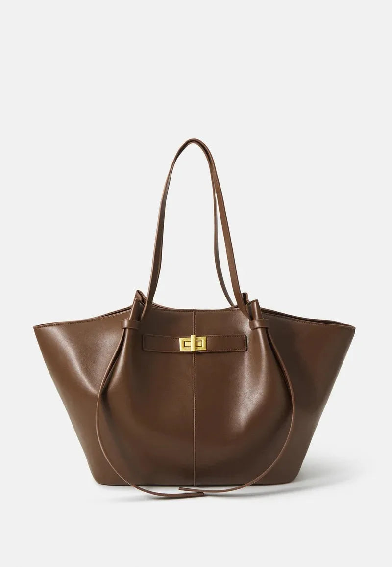 👜 Sac Cabas Luxe 2025 – Simili Cuir Premium & Fermoir Métal Vintage - Paris Aura