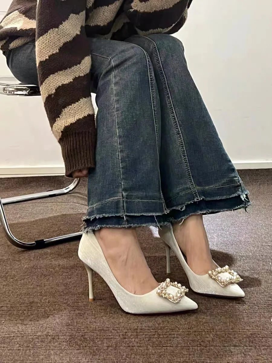 Élodie – Escarpins Perlés à Talons Aiguilles - Paris Aura