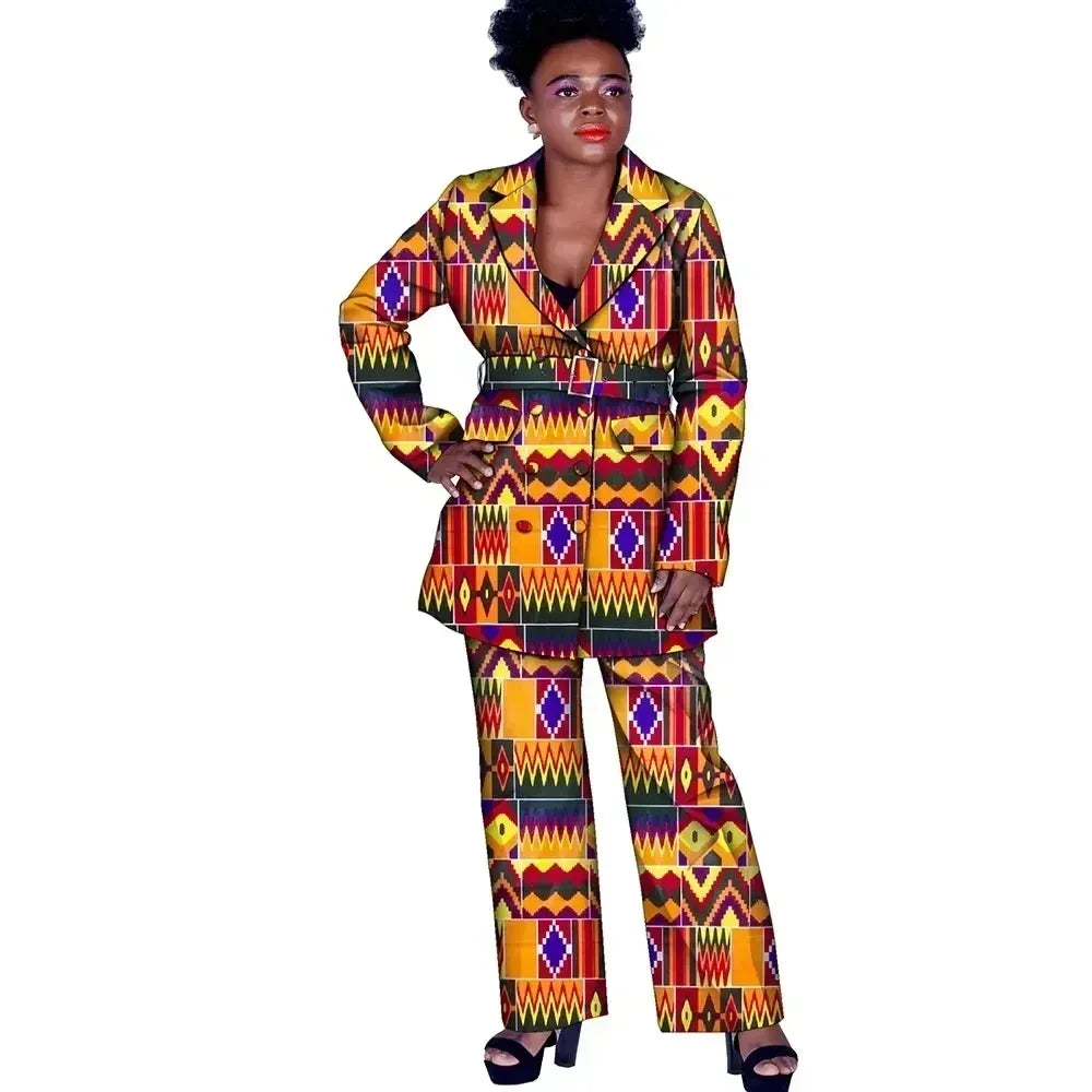 Aminata – Ensemble Africain Robe & Foulard en Coton Wax - Paris Aura