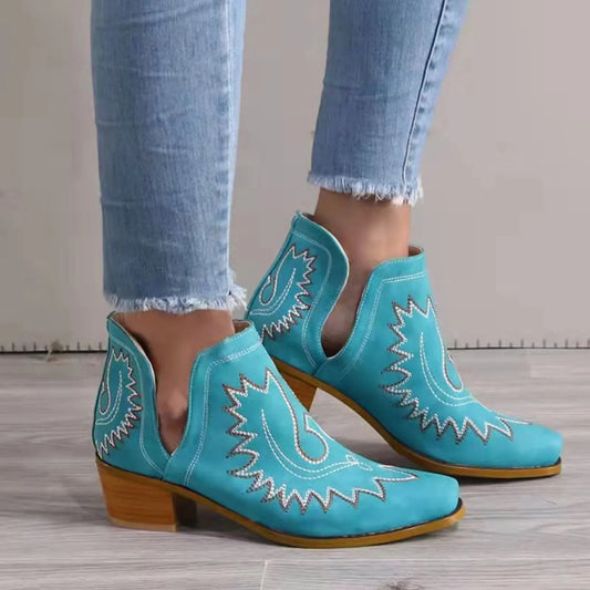 Bottes Western Brodées YEAE – Élégance et Confort pour la Mi-Saison - Paris Aura