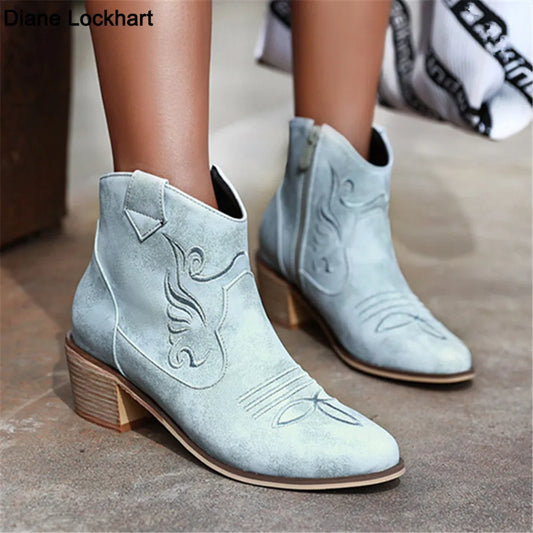 Bottines Western à Bout Pointu pour Femmes – Élégance et Confort - Paris Aura