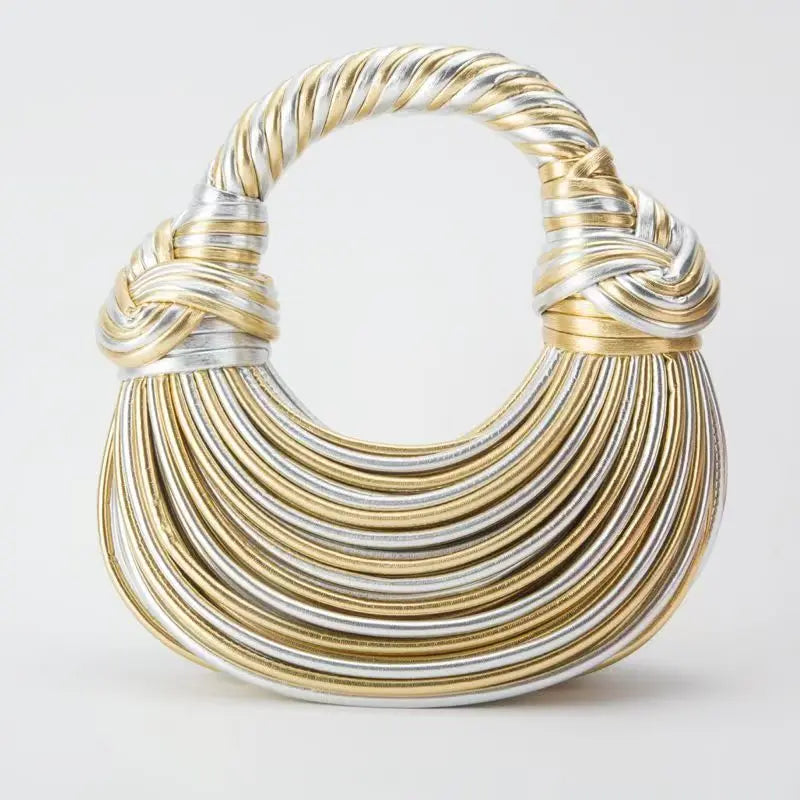 Sac Luxe Hobo Tressé – Édition Gold & Silver - Paris Aura