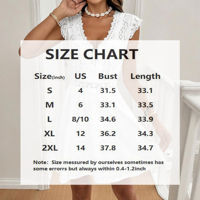 Robe d’Été Sexy & Chic – Col V, Manches Courtes Dentelle, Silhouette Sculptée - Paris Aura