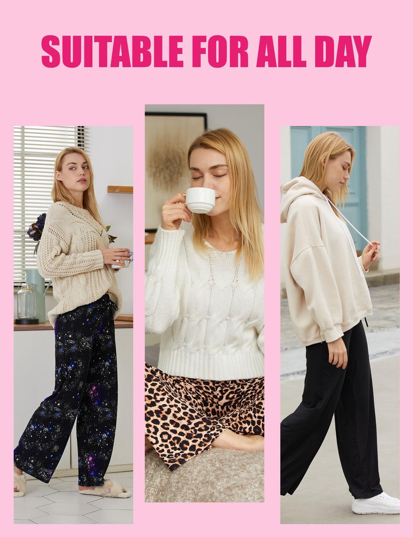 Aurélie – Pantalon Large Cropped à Imprimés Uniques - Paris Aura