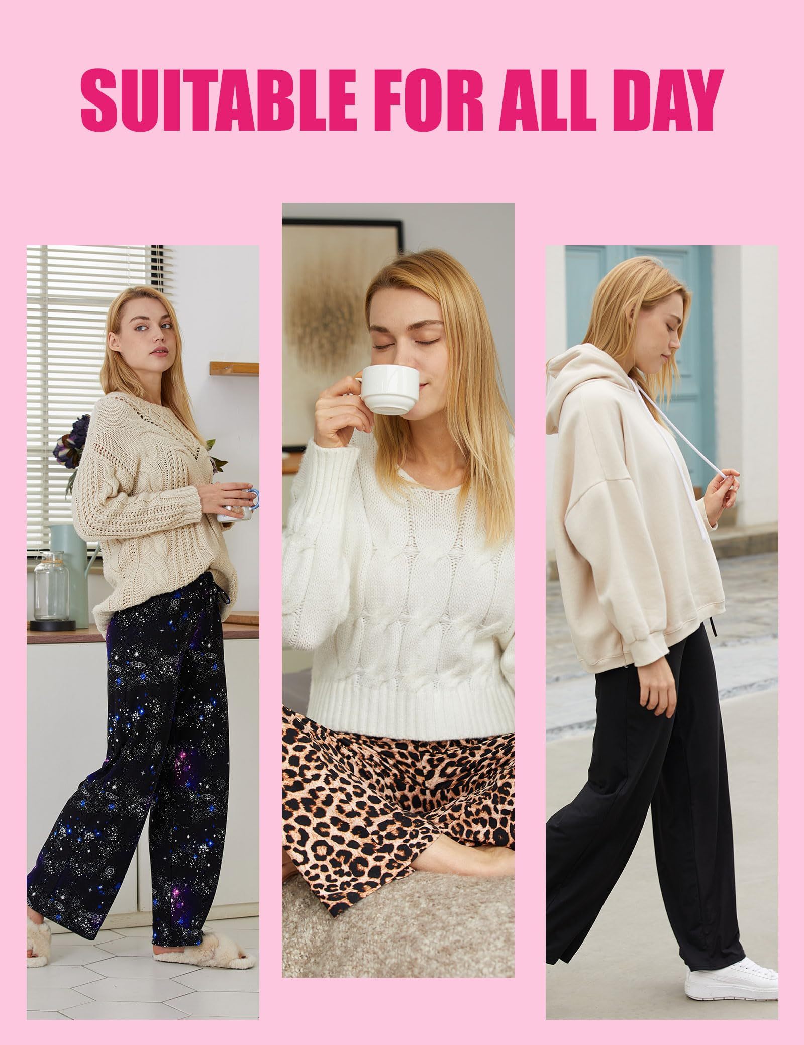 Aurélie – Pantalon Large Cropped à Imprimés Uniques - Paris Aura