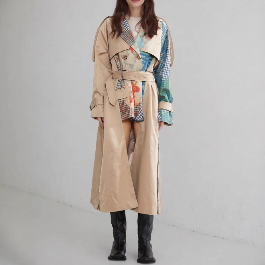 Manteau Femme Style Britannique – Imprimé Peinture Artistique - Paris Aura