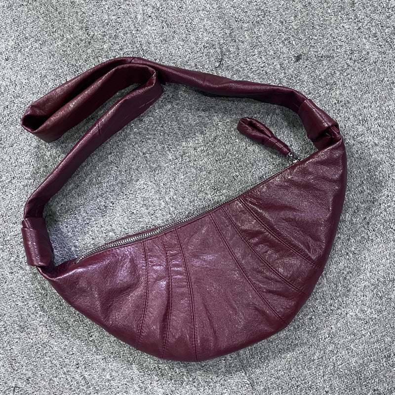 Sac Dumpling en Cuir Véritable – Élégance Urbaine & Raffinée - Paris Aura
