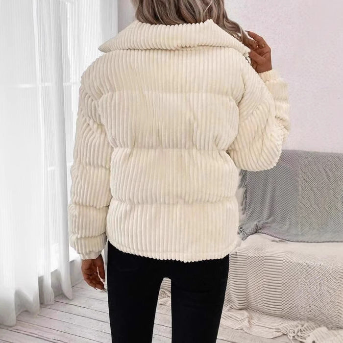 Fashionable Warm Corduroy Jacket Casual Loose - Paris Aura