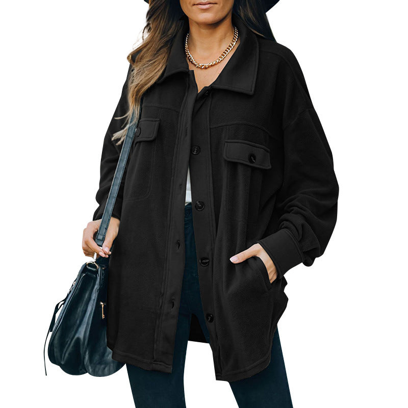Veste cardigan en polaire à nouveau revers