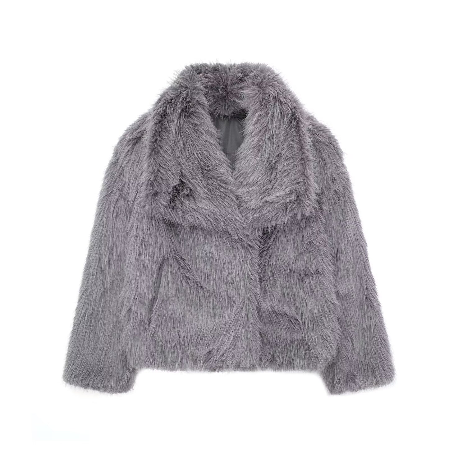 Manteau Peluche Hiver Élégant