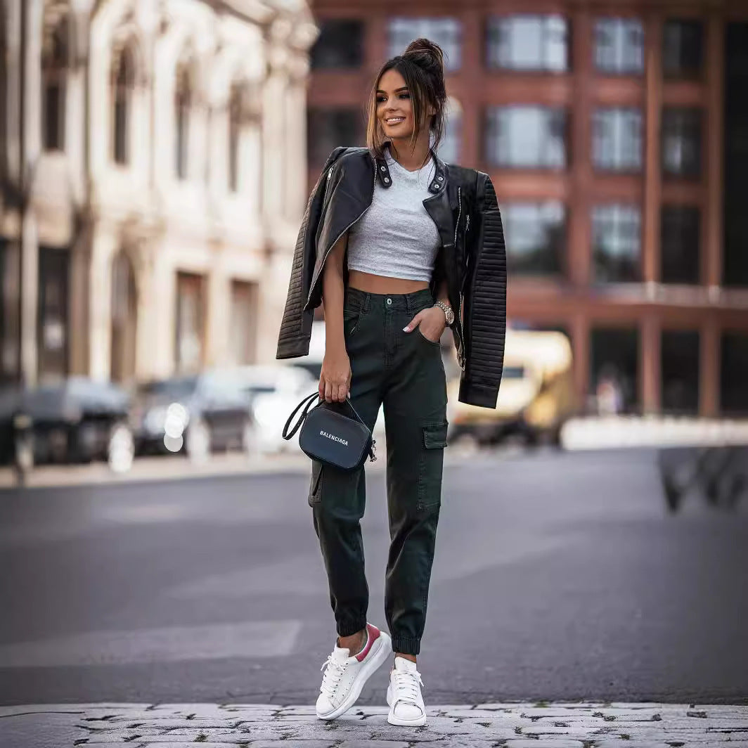 Sélina - Blouson Court Effet Cuir pour Femmes - Paris Aura