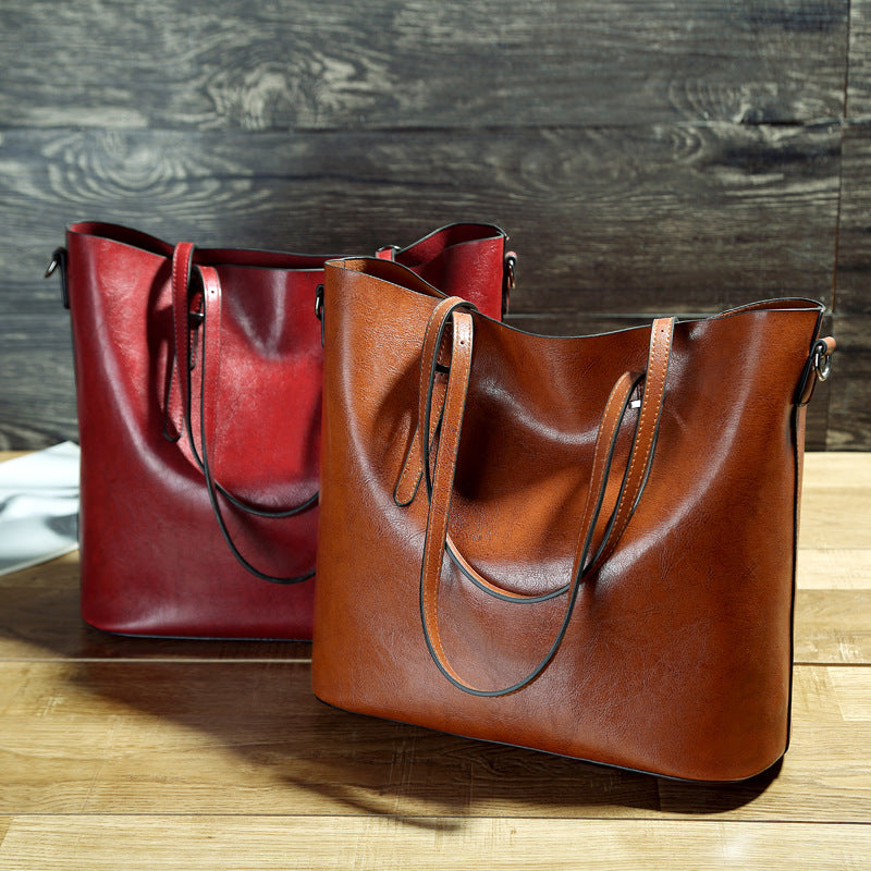 👜 Sac Cabas en Cuir Huilé – Élégance & Grande Capacité - Paris Aura