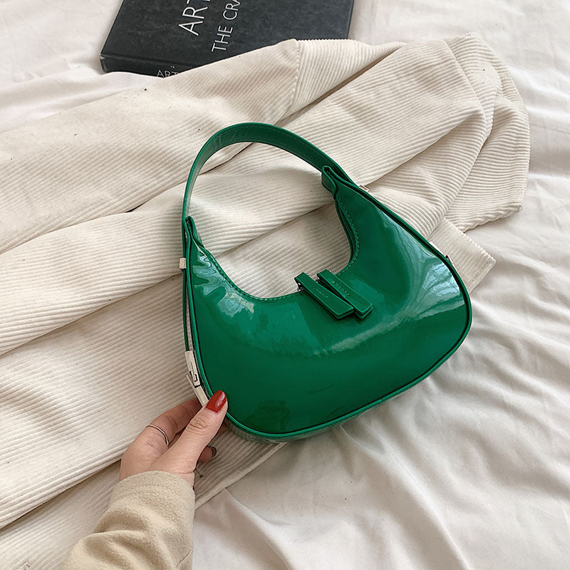 Sac Épaule Femme en Similicuir Vernis – Élégance Rétro & Tendance Urbaine - Paris Aura