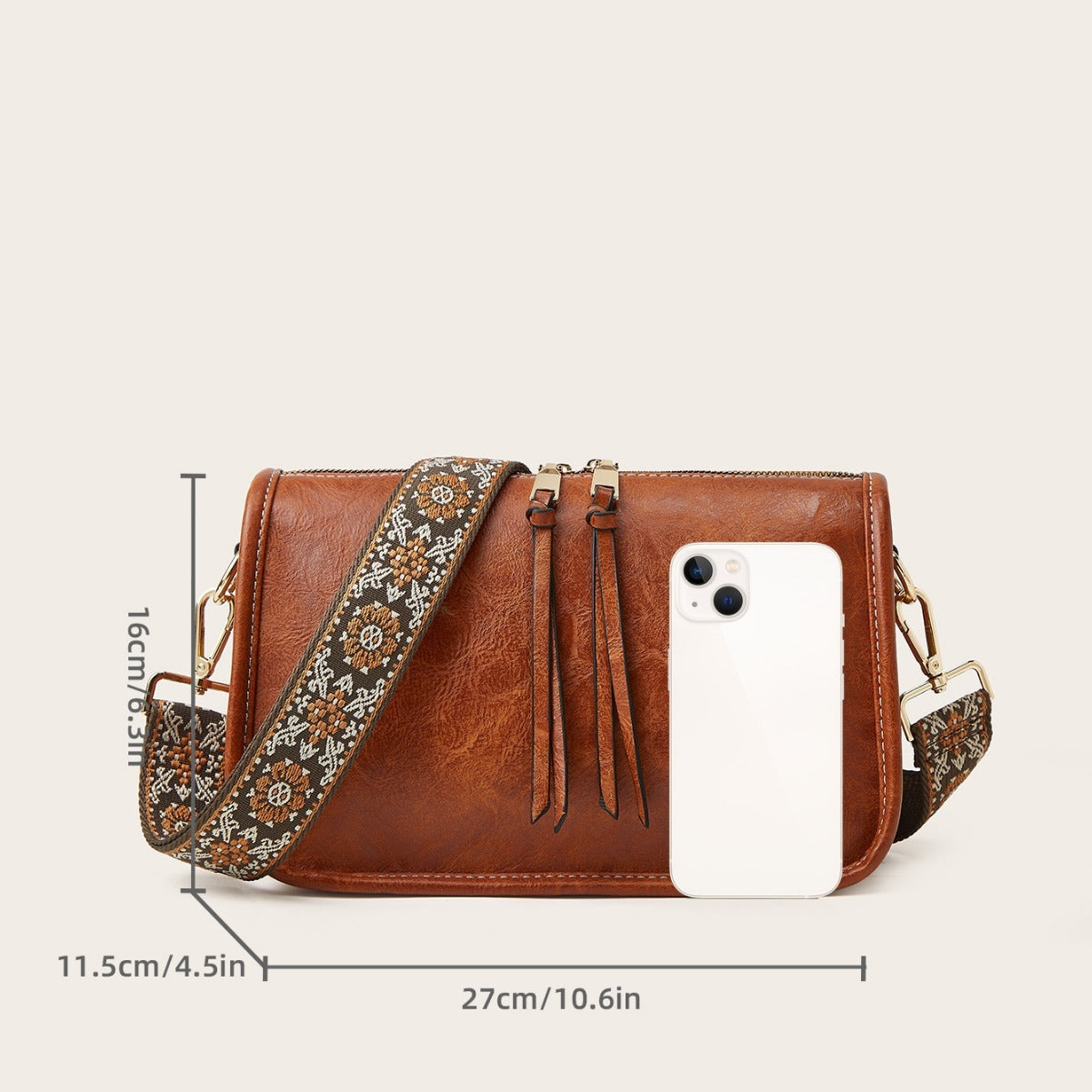 Élodie – Sac Fourre-Tout Bohème à Bandoulière Large - Paris Aura