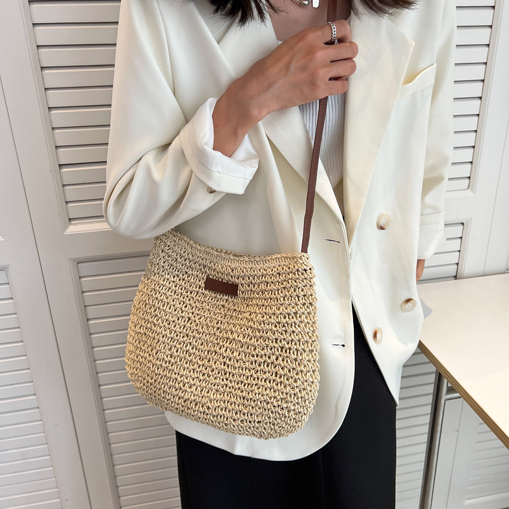 Clara – Sac Fourre-Tout Tressé de Vacances - Paris Aura