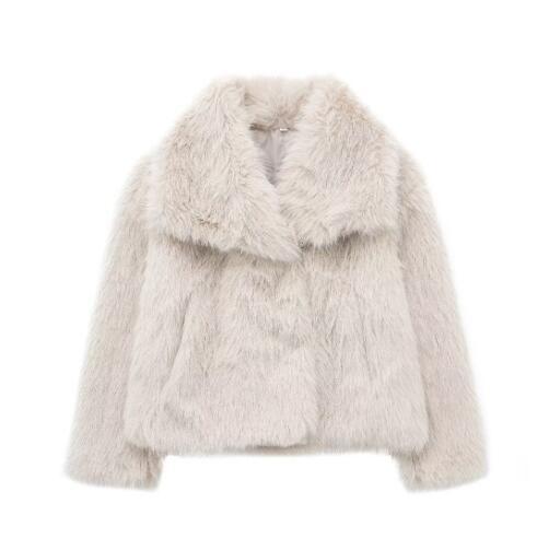 Manteau Peluche Hiver Élégant