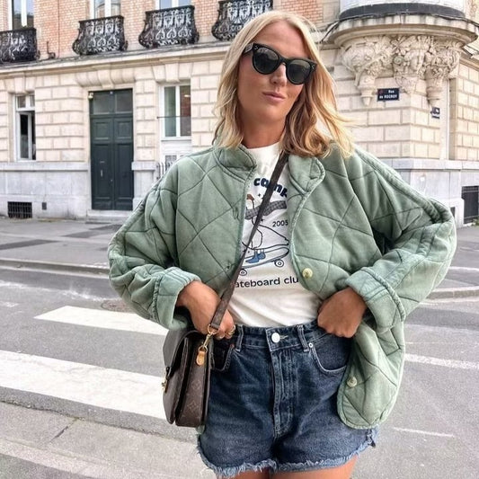 Manteau Femme Boutonné – Style Décontracté et Élégant