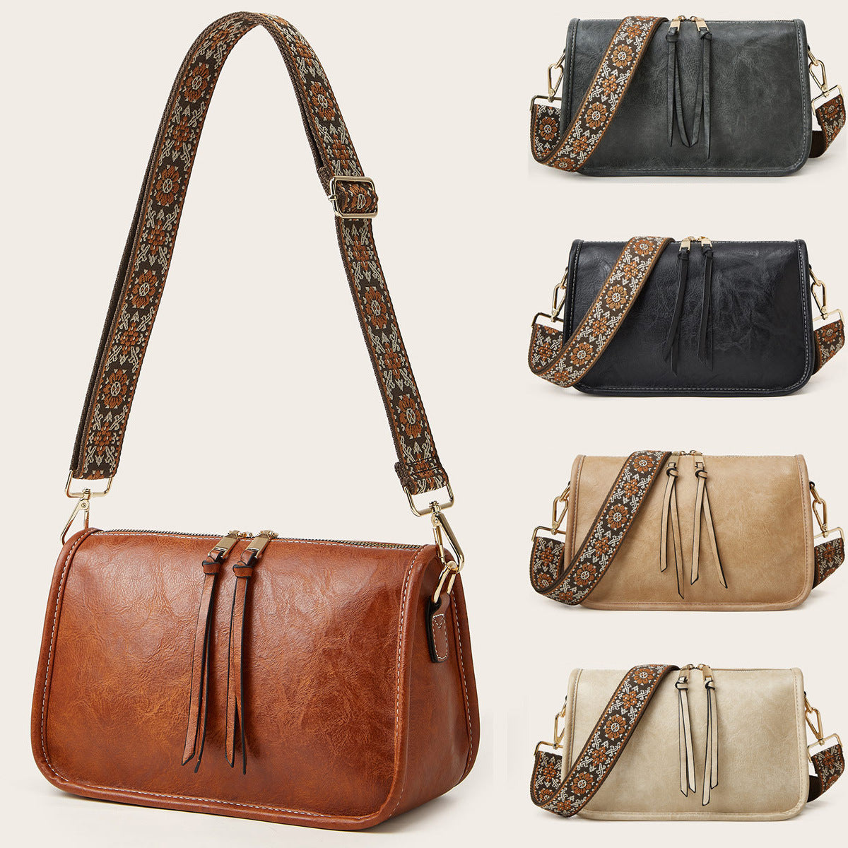 Élodie – Sac Fourre-Tout Bohème à Bandoulière Large - Paris Aura