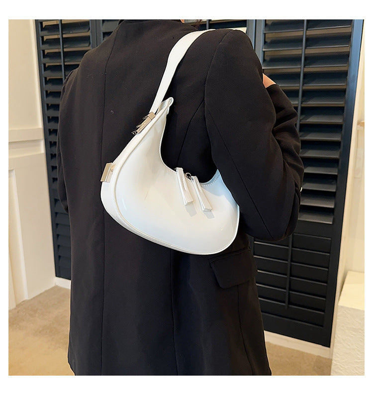 Sac Épaule Femme en Similicuir Vernis – Élégance Rétro & Tendance Urbaine - Paris Aura