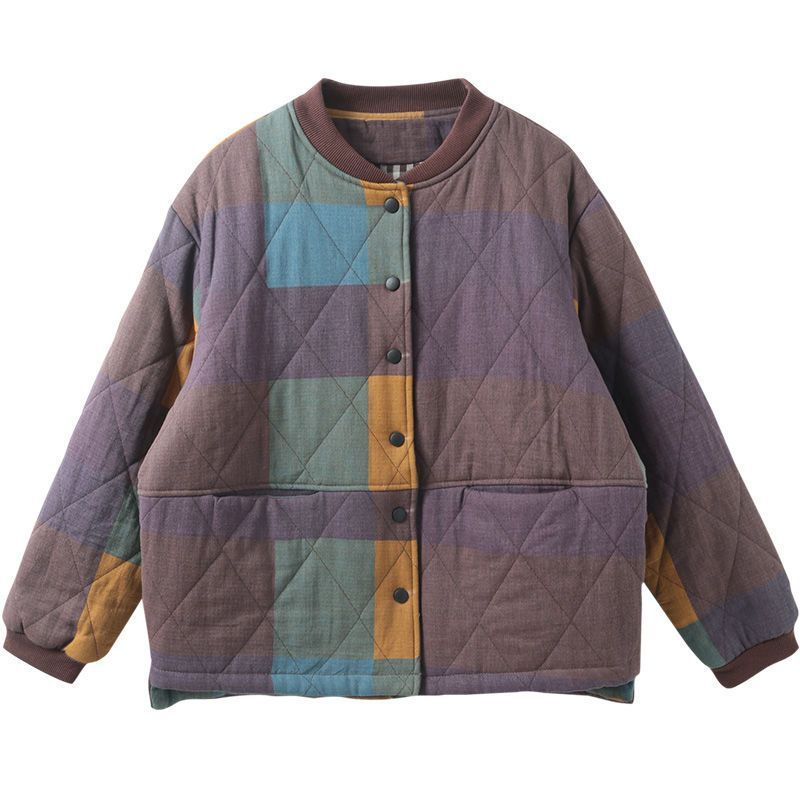 Veste Rétro Grande Taille à Carreaux – Style Décontracté & Confort Absolu - Paris Aura