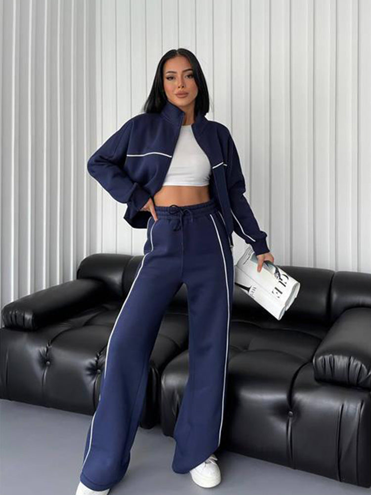 Amandine – Ensemble Cardigan Zippé et Pantalon Tailleur - Paris Aura